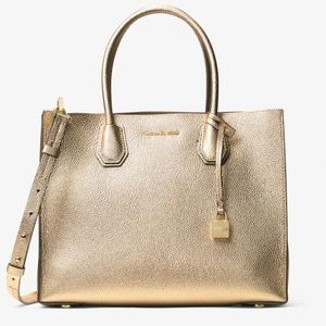 MK Studio Mercer Large Metallic Leather Tote PG